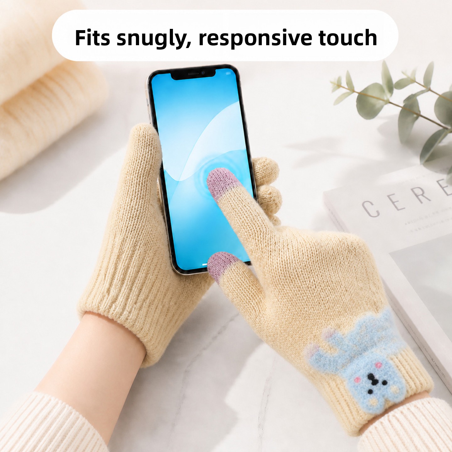 Cute Dachshund Touchscreen Plu - Wool Glove Lined recension och pris